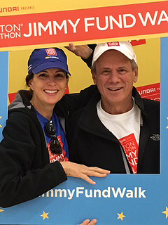 Larry and Stacey Lucchino at the 2015 Boston Marathon Jimmy Fund Walk