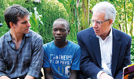 Jeff Gordon and Lawrence Shulman, MD in Rwanda