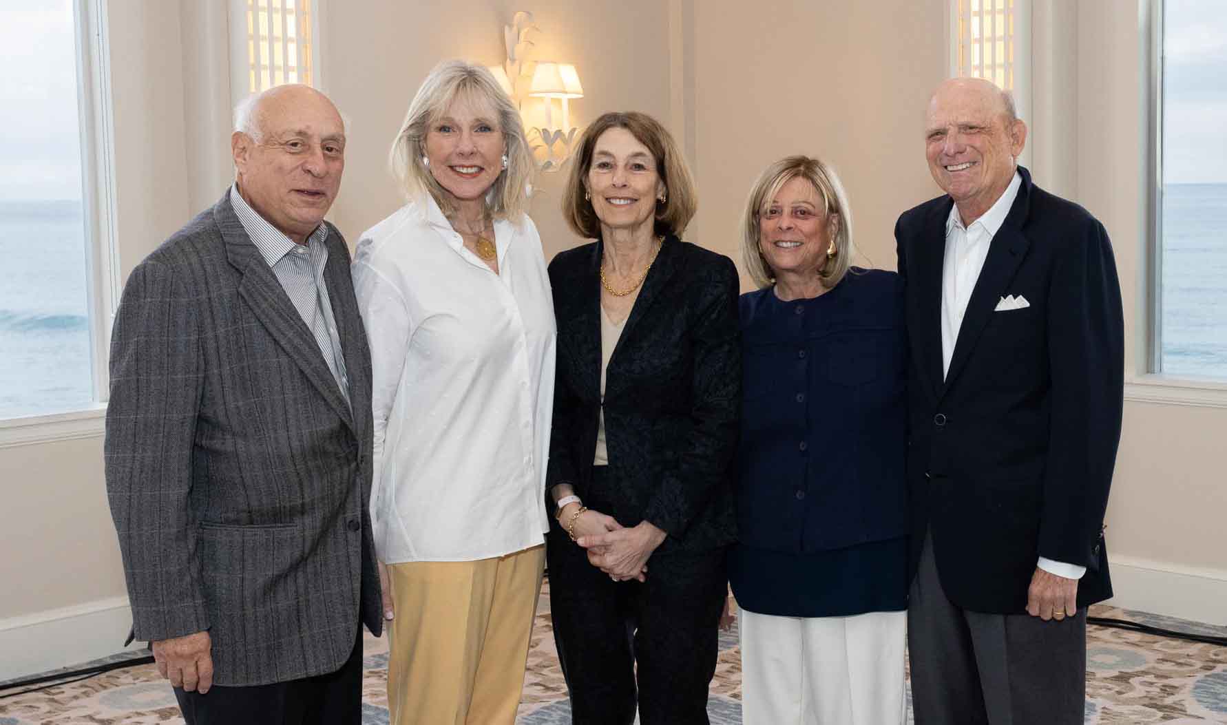 l to r - Judy and Jim Harpel, Dr. Laurie Glimcher, and Vicki and Arthur Loring