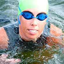 Swim Across America Boston Harbor participant