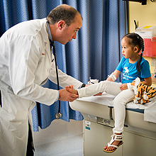 doctor and pediatric patient