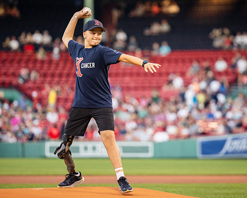 Jimmy Fund clinic patient throws first pitch at 2021 Radio-Telethon