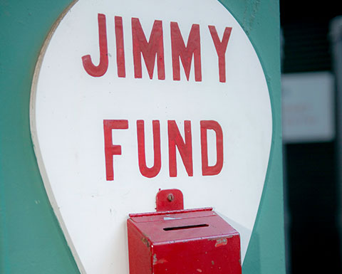 Jimmy Fund collection box at Fenway Park
