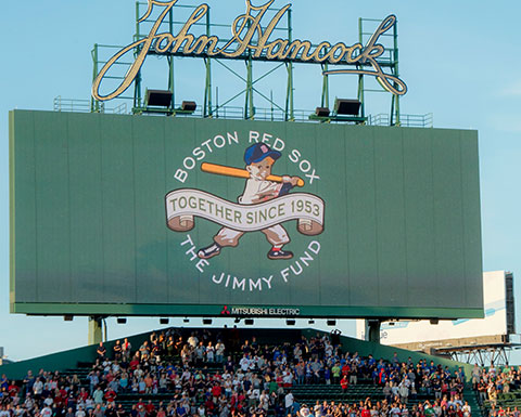 Red Sox and Jimmy Fund Together Since 1953 on billboard