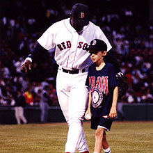 Boston Red Sox Mo Vaughn and Jason Leader
