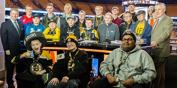 Jimmy Fund Clinic patients at Boston Bruins game