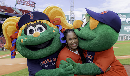 Brittany, a Dana-Farber patient, met Wally and Tessie